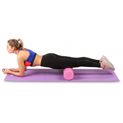 Ролик массажный для йоги INDIGO Foam roll IN045 30*15 см Розовый